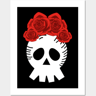 Skull n Roses Posters and Art